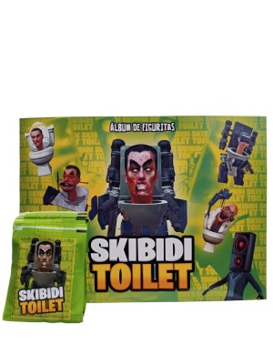 Combo 25 sobres de figuritas + álbum Skibidi Toilet