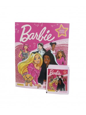 Combo 20 sobres de Figuritas + álbum Barbie Juntas brillamos