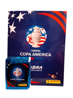 Combo 25 sobres de figuritas + álbum Copa América 2024