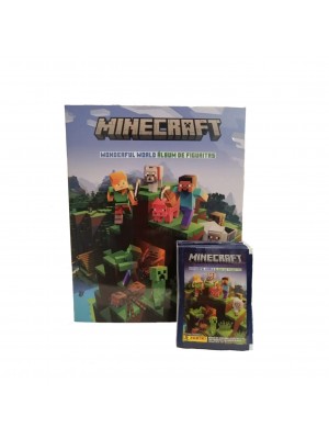 Combo 50 sobres de Figuritas + álbum Minecraft